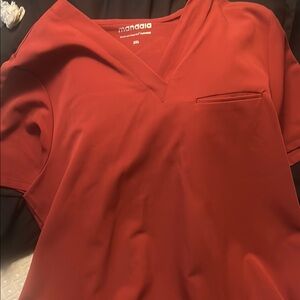 Women's Red V-Neck Top
